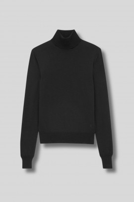 Pull col roulé noir
