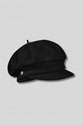 Black wool orsa cap