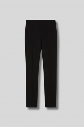 Black heavy stretch wool gabardine trouser