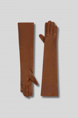 Gants en cuir cognac