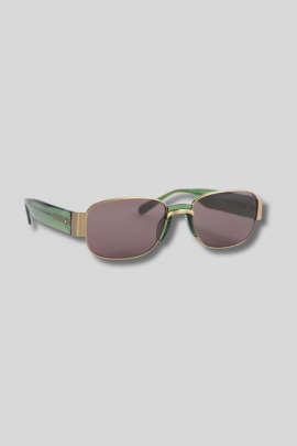 Lunettes de soleil retro Gold Green