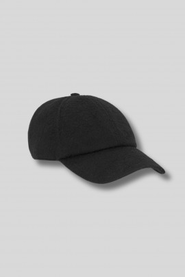 Casquette vintage en cachemire noir

