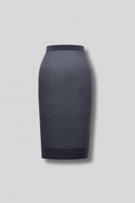 Mid-length sheer pencil skirt
