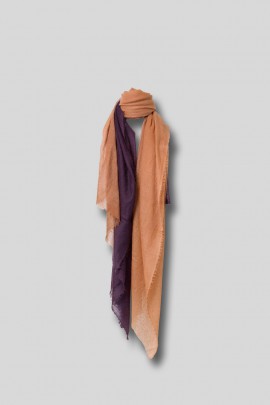 Mauve and beige scarf