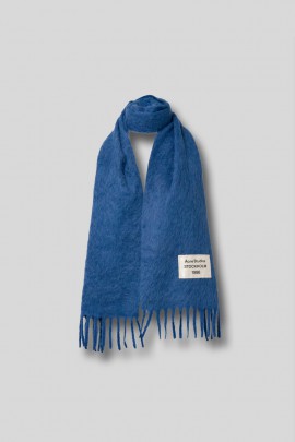 Echarpe Viper fluffy bleu denim