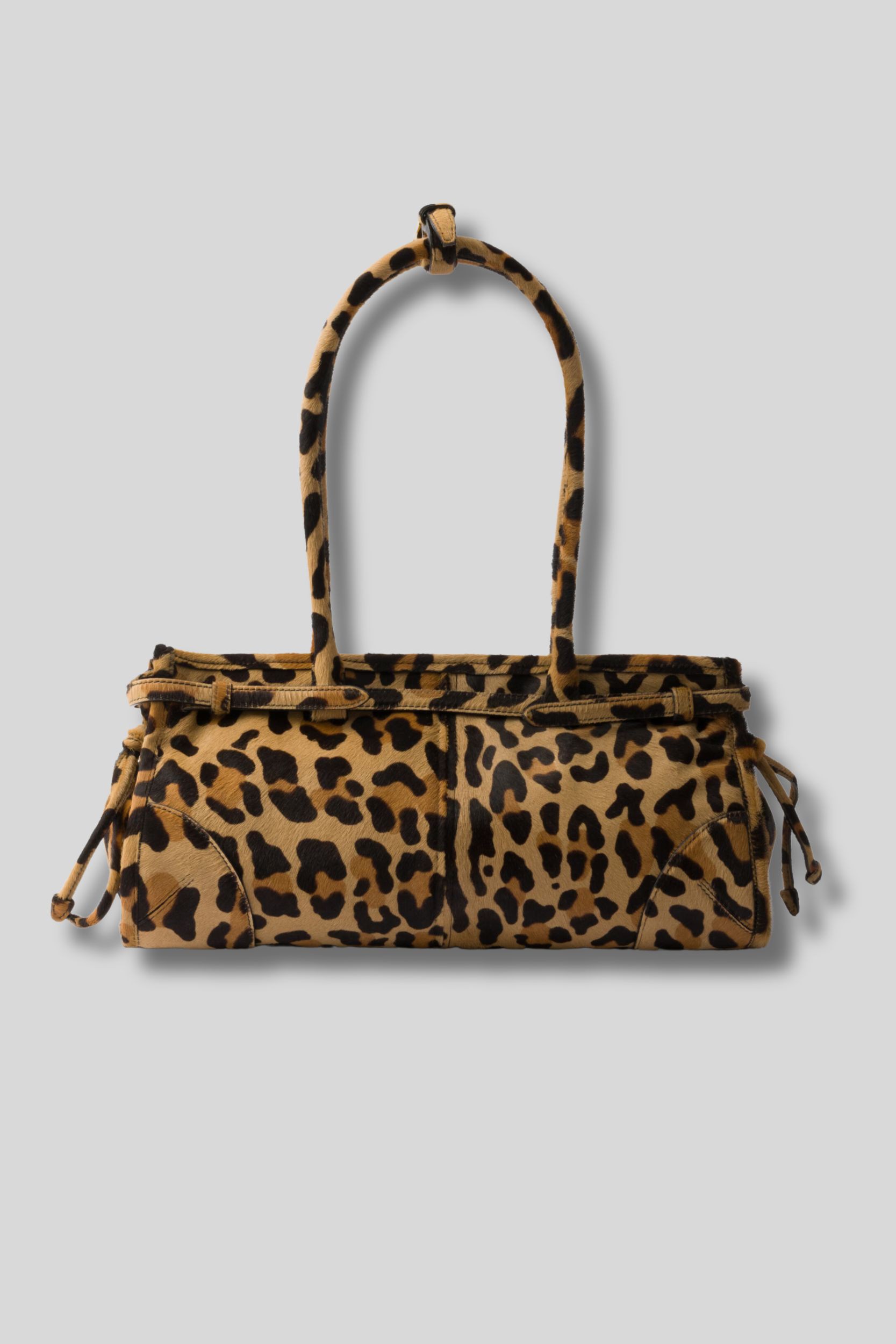 Leopard print leather bag deals