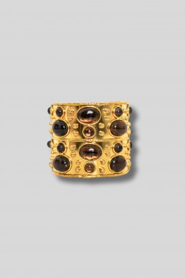 Byzance cuff with smoky quartz