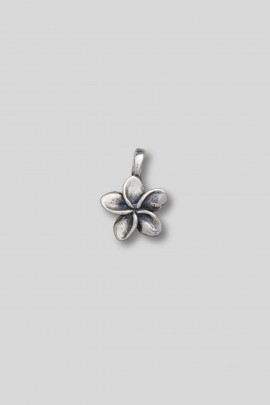 Plumeria silver pendant