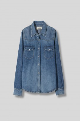 Chemise Travis en denim bleu classique