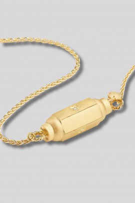 Coco Diamonds Micro Locket Necklace 37 cm