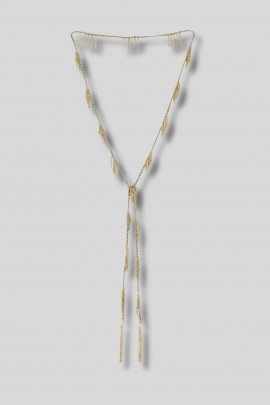 Collier 650 gris et or