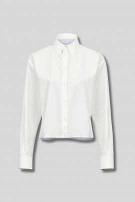 White cotton striped shirt