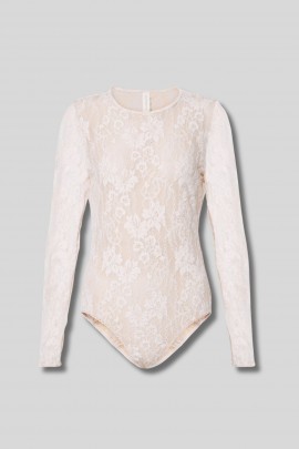 Pale pink lace bodysuit