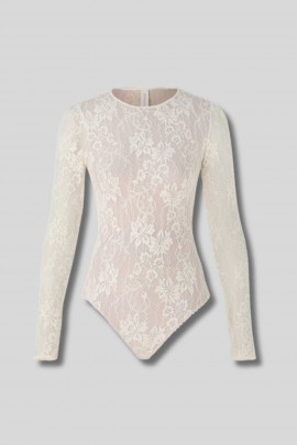 Creamy white lace bodysuit