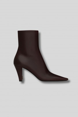 Boots Jill en cuir lisse marron glacé