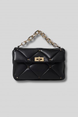 Black bag with gold chain
