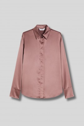 Chemise en soie mauve
