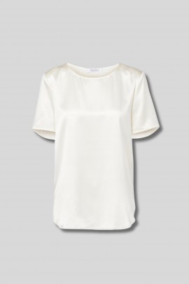 Ecru silk T-shirt