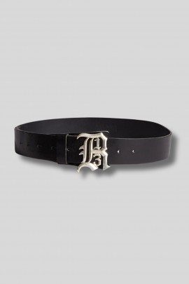 Black vintage leather belt