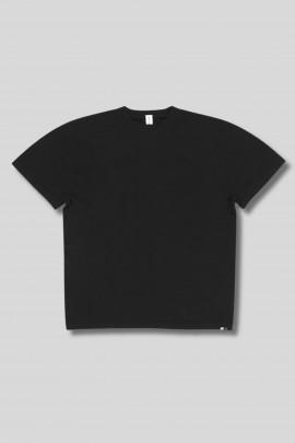 Rik Raven T-shirt in black cotton and cashmere