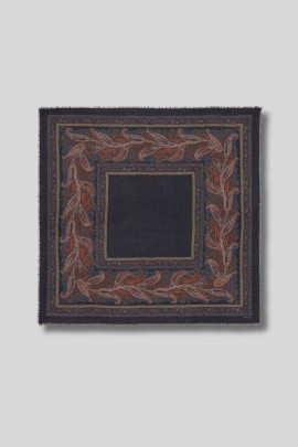 Large square paisley cashmere stole