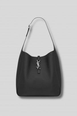 5 A 7 large black leather bag