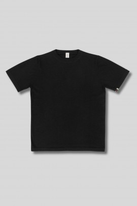 James Raven black cotton and cashmere T-shirt