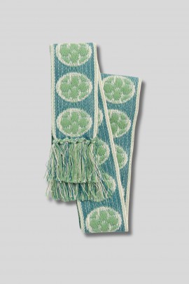 Antibes green printed cotton scarf