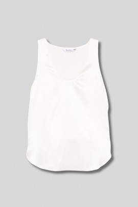 Top sans manches écru