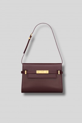 Small Manhattan bag in Hot Wine red leather