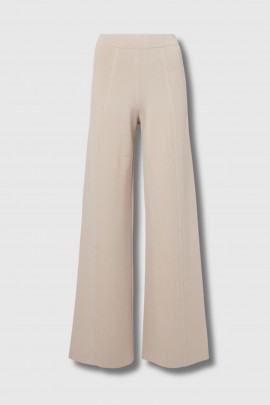 Pantalon en viscose de crêpe beige