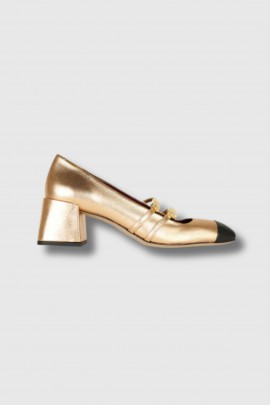 Derbies Faith 04 en cuir gold