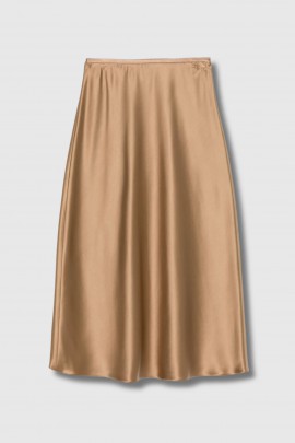 Camel silk skirt