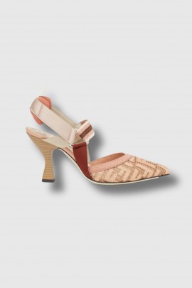 Colibrì Colibri pumps in pink FF embroidery