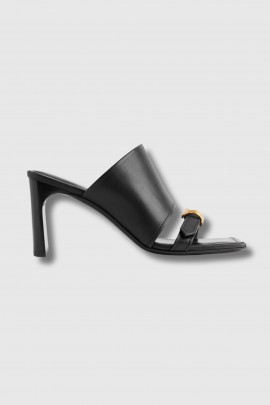 Bel Air 80 mm sandals in black leather