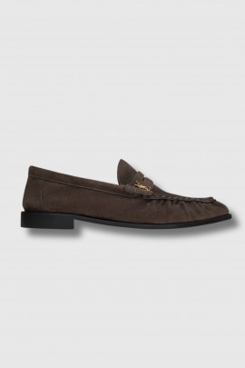 Le Loafer brown suede loafers Dark Chocolate