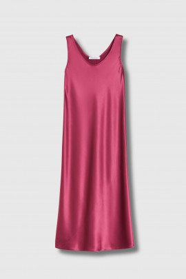 Viola satin pink dress