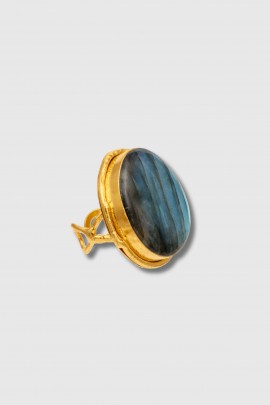 Labradorite Macaron ring