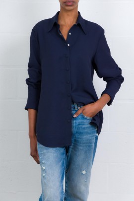 Chemise oversized bleu marine