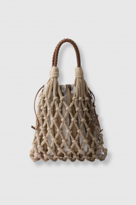 Bag rope and nylon beige