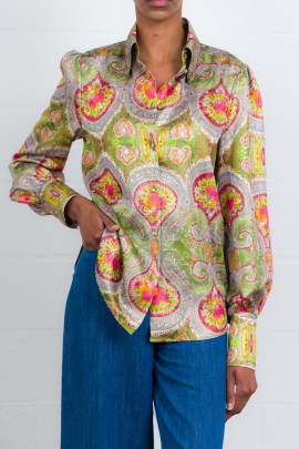 Multicoloured silk shirt