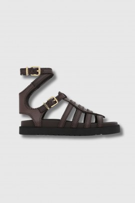 Sandales Gladiateur Goldie en cuir 