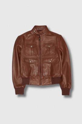 Bloson en cuir marron