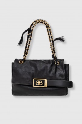 Modu Flap Medium bag in black leather