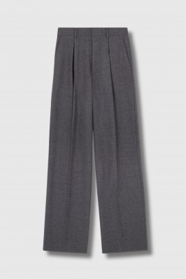 Pleated flannel pants