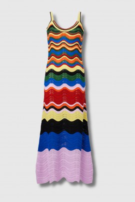 Robe Chevron en crochet multicouleur