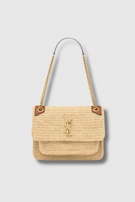 Sac Niki medium en rafia naturel