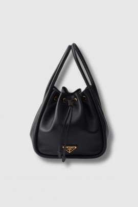 Black grained leather bag