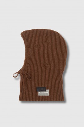 Brown wool balaclava