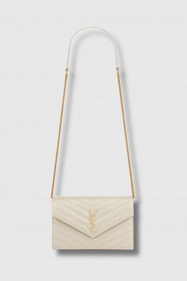 Sac mini enveloppe chain wallet crème